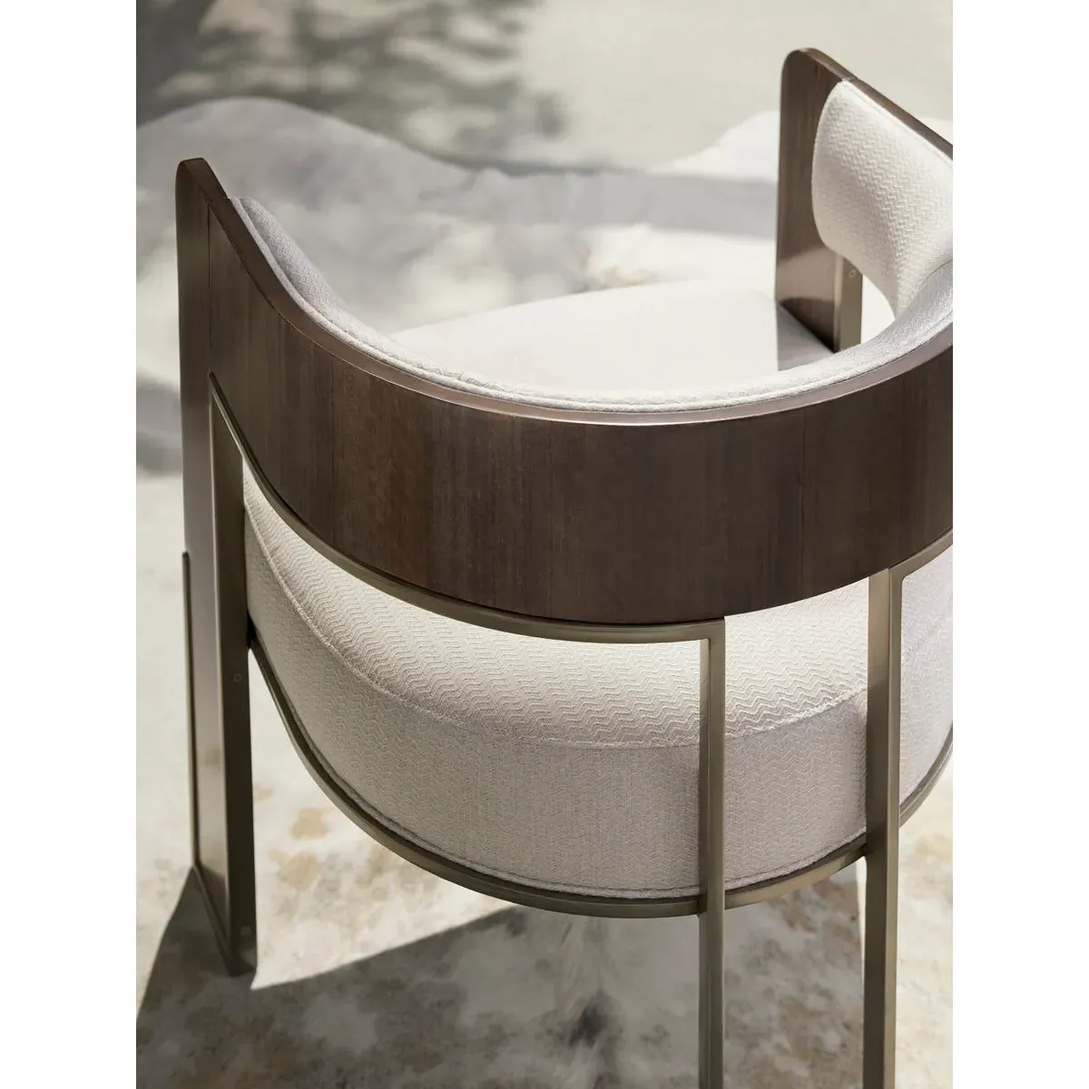 Jonas Barrel Chair - Beige, Wood