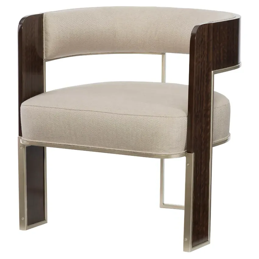 Jonas Barrel Chair - Beige, Wood