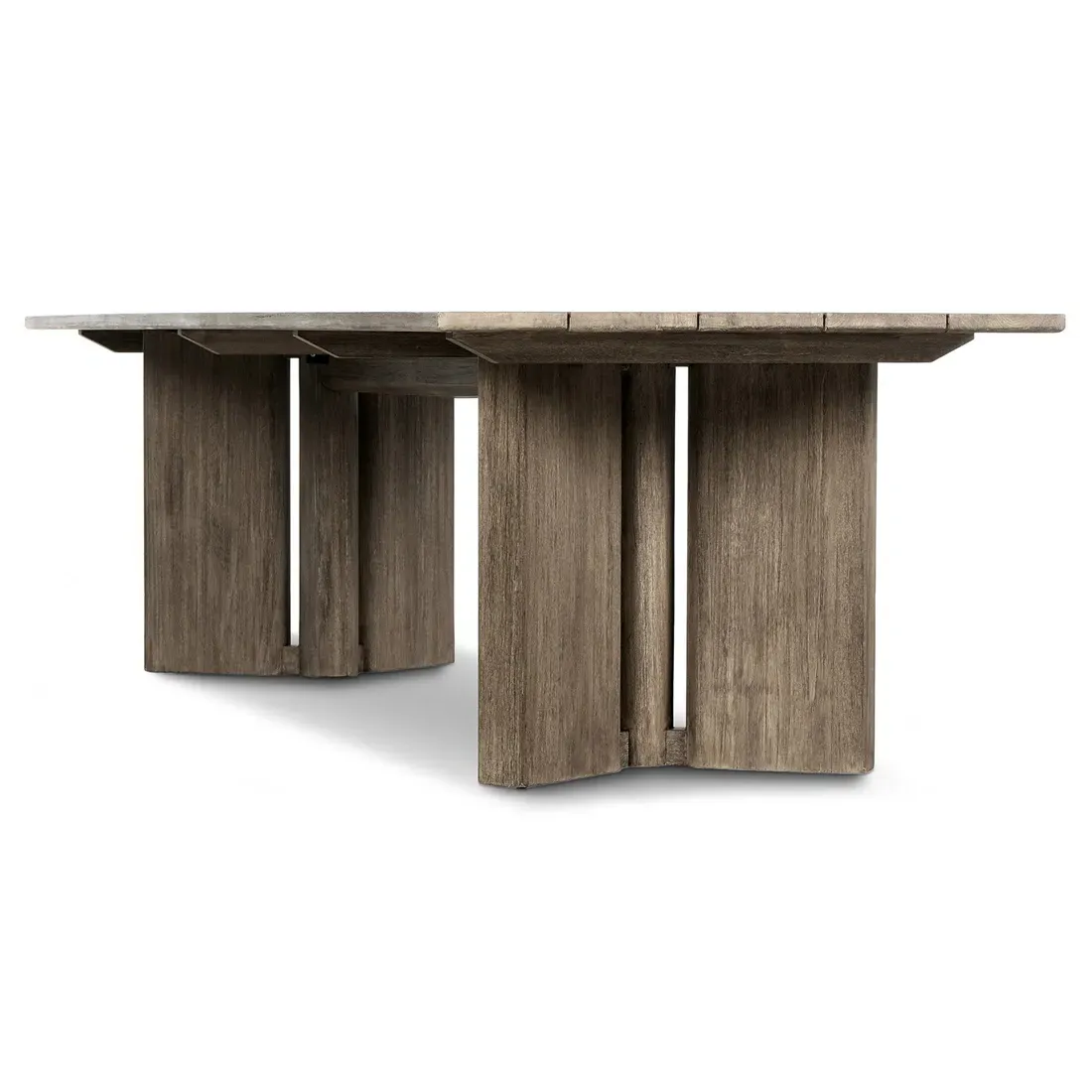 Jonathan Rustic Lodge Outdoor Dining Table - Grey, Teak
