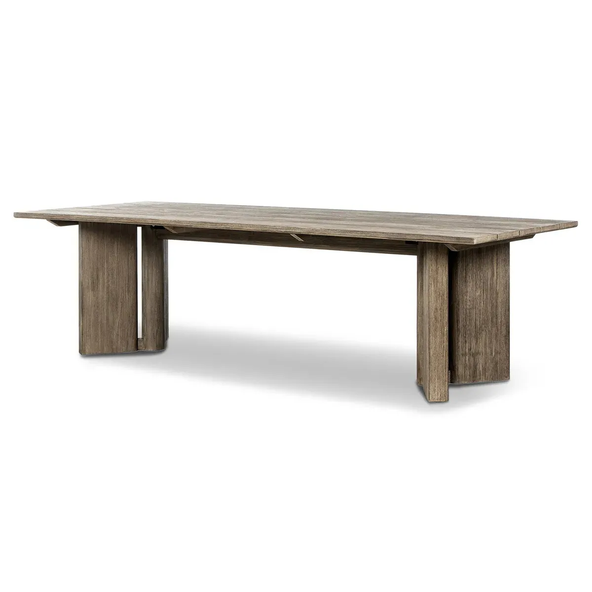 Jonathan Rustic Lodge Outdoor Dining Table - Grey, Teak