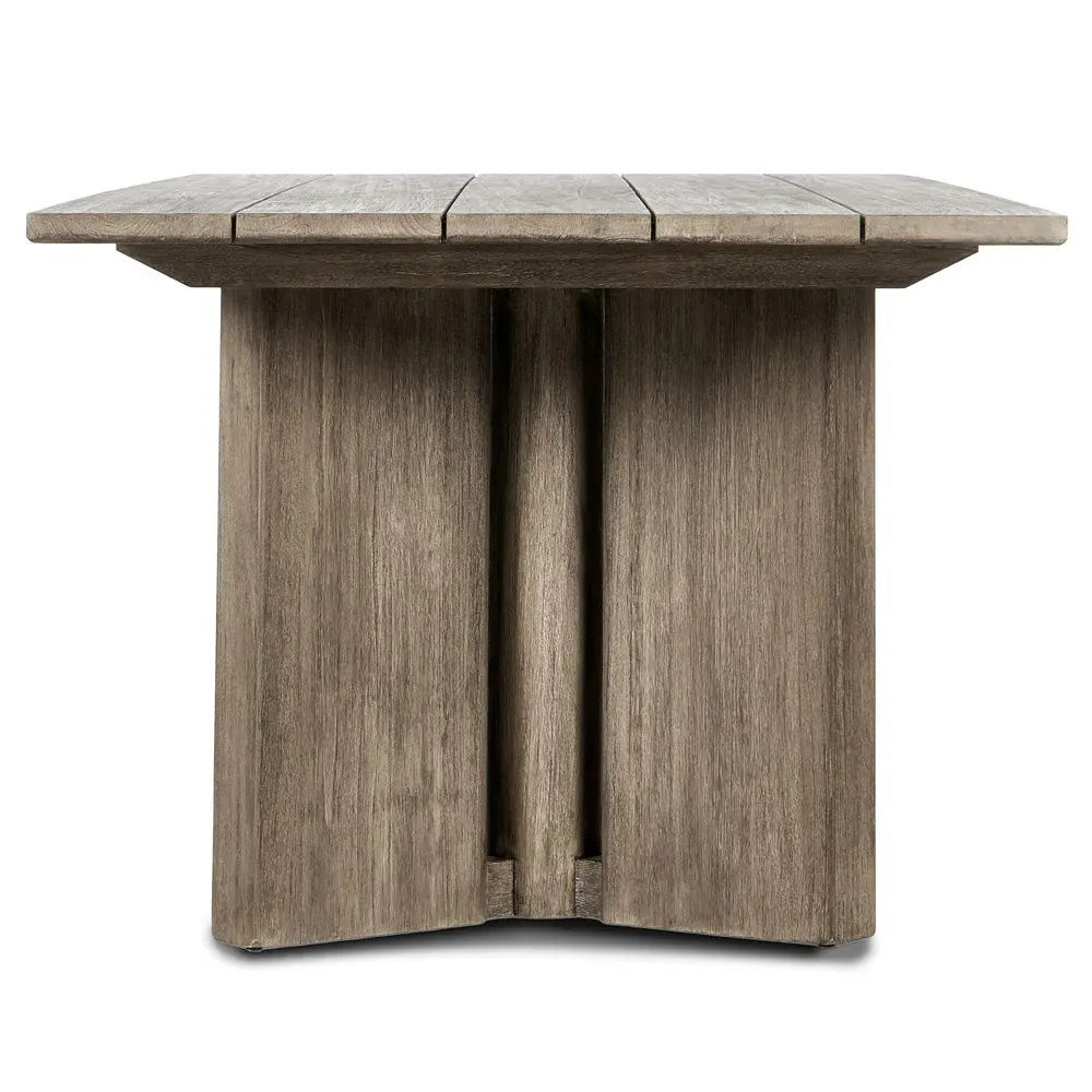 Jonathan Rustic Lodge Outdoor Dining Table - Grey, Teak