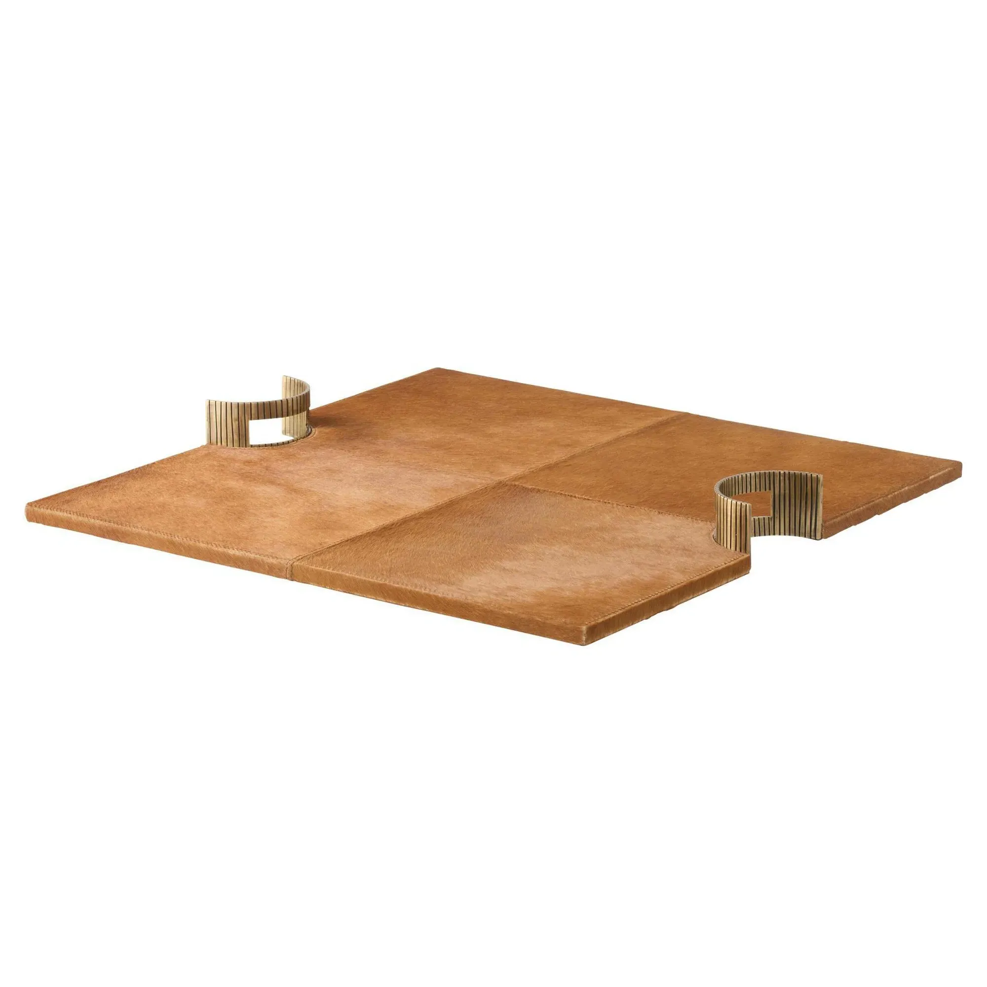 Jones Square Decorative Tray - Brown, Hair On Hide