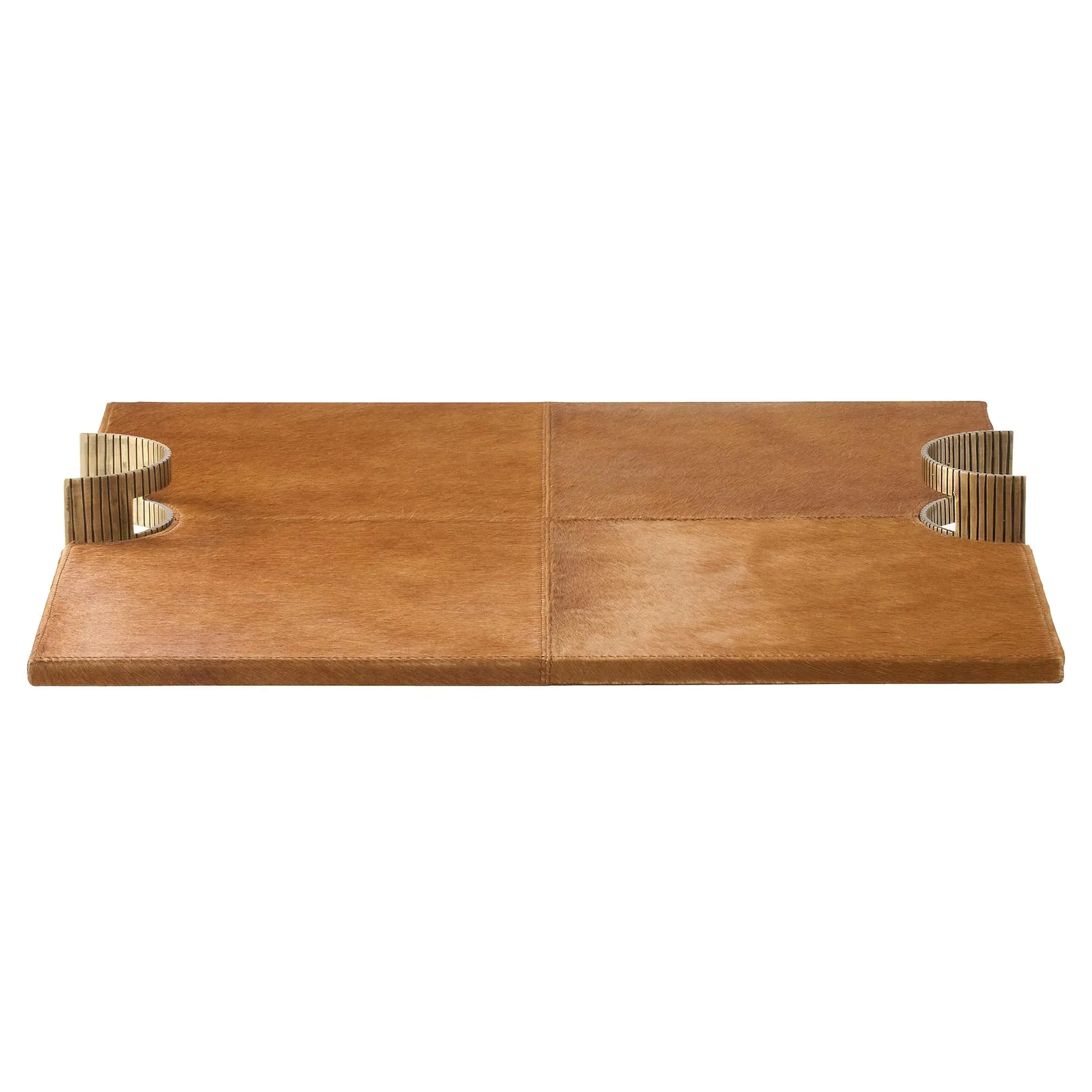 Jones Square Decorative Tray - Brown, Hair On Hide