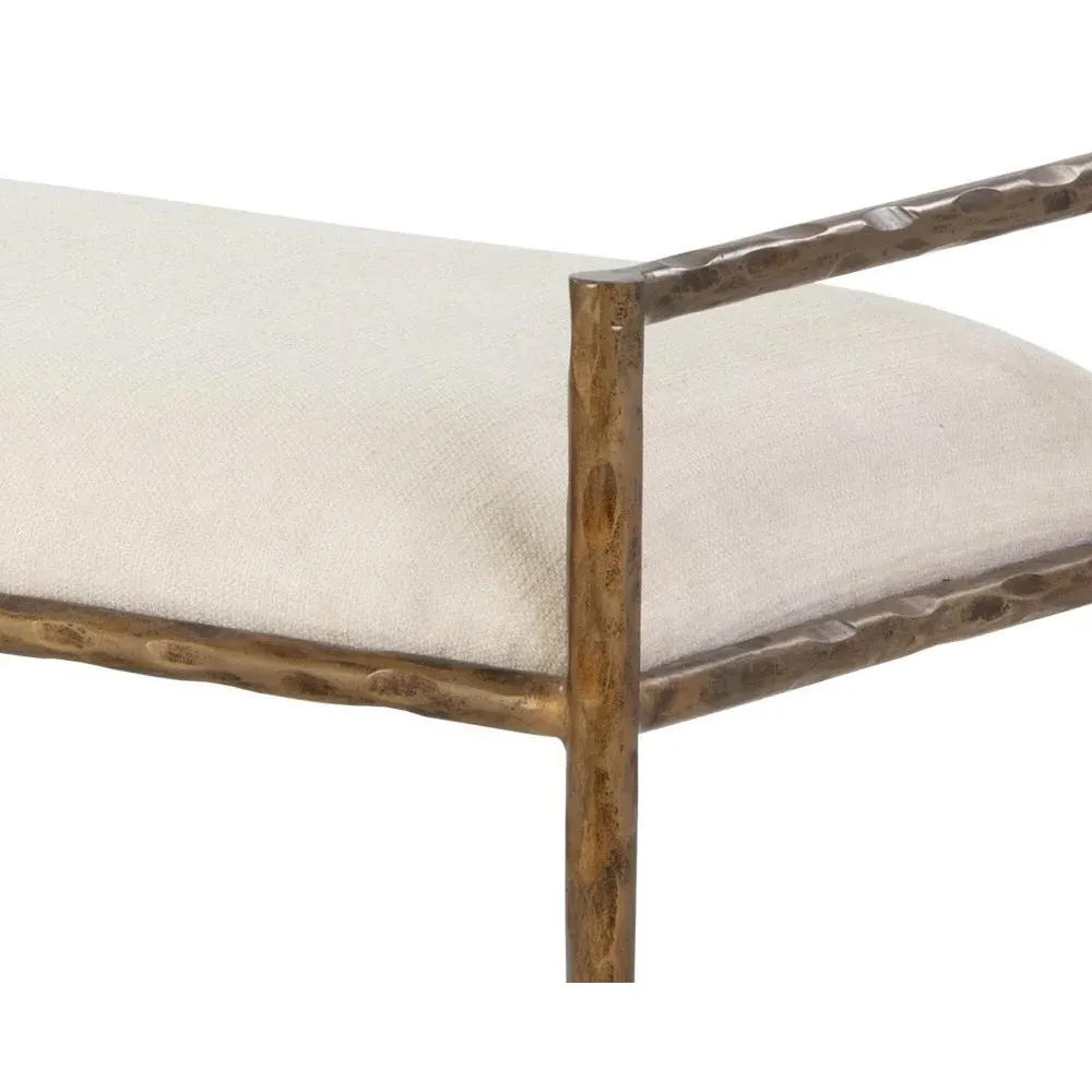 Jonty Bedroom Bench - Cream, Performance Fabric