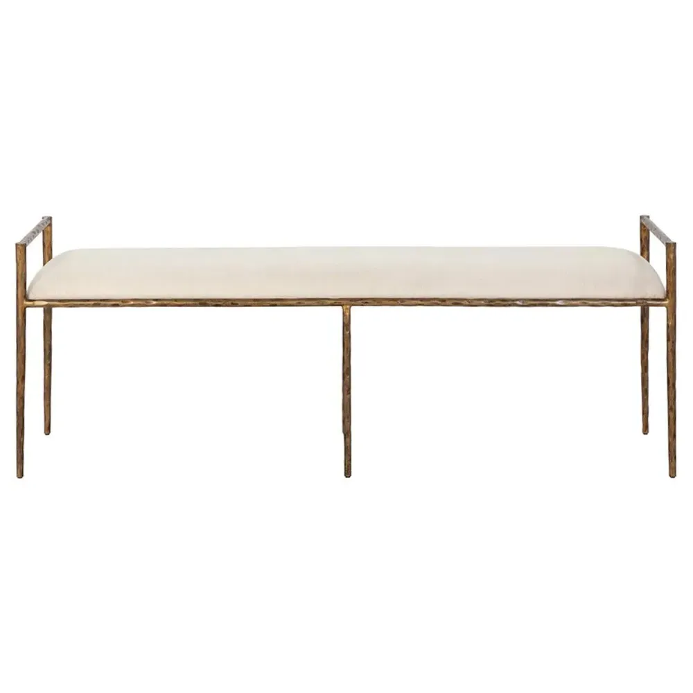 Jonty Bedroom Bench - Cream, Performance Fabric