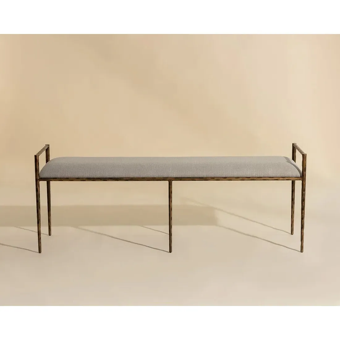 Jonty Bedroom Bench - Grey, Performance Fabric