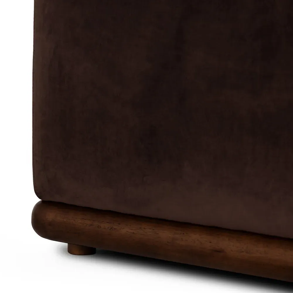 Jordane 3-Seater Sofa - Cocoa, Velvet