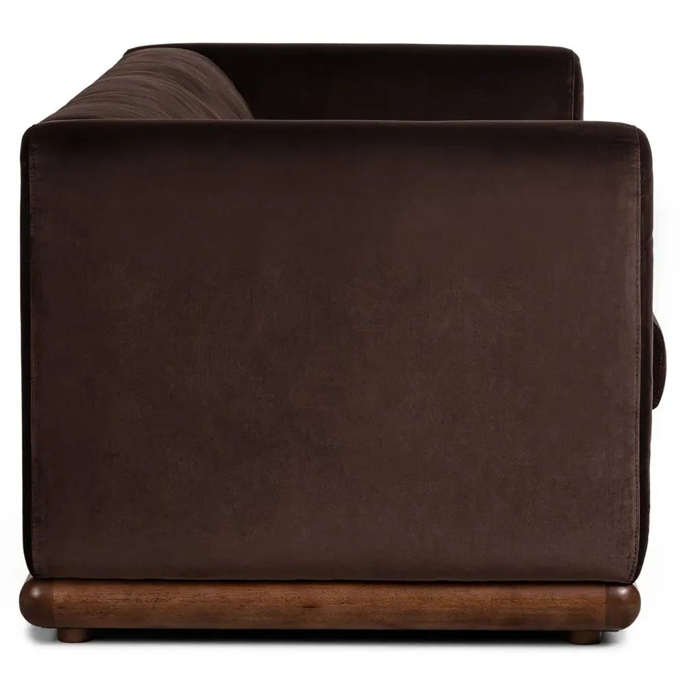 Jordane 3-Seater Sofa - Cocoa, Velvet
