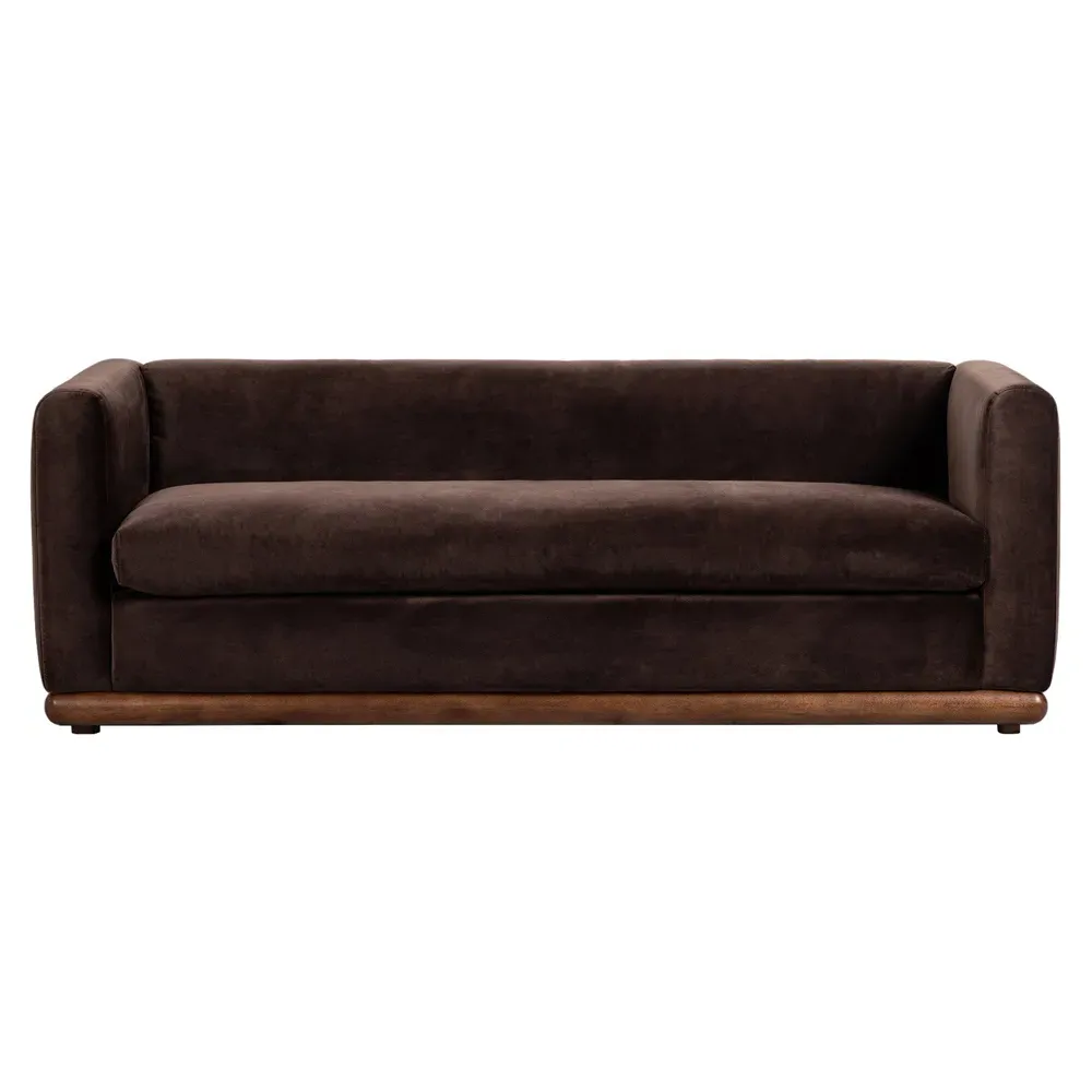 Jordane 3-Seater Sofa - Cocoa, Velvet image