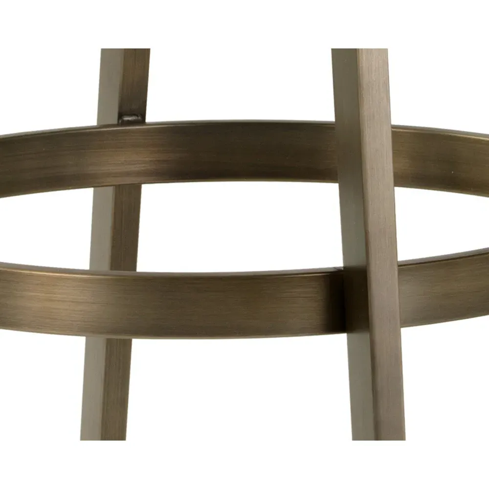 Jordanne Swivel Bar Stool - Cream, Faux Leather