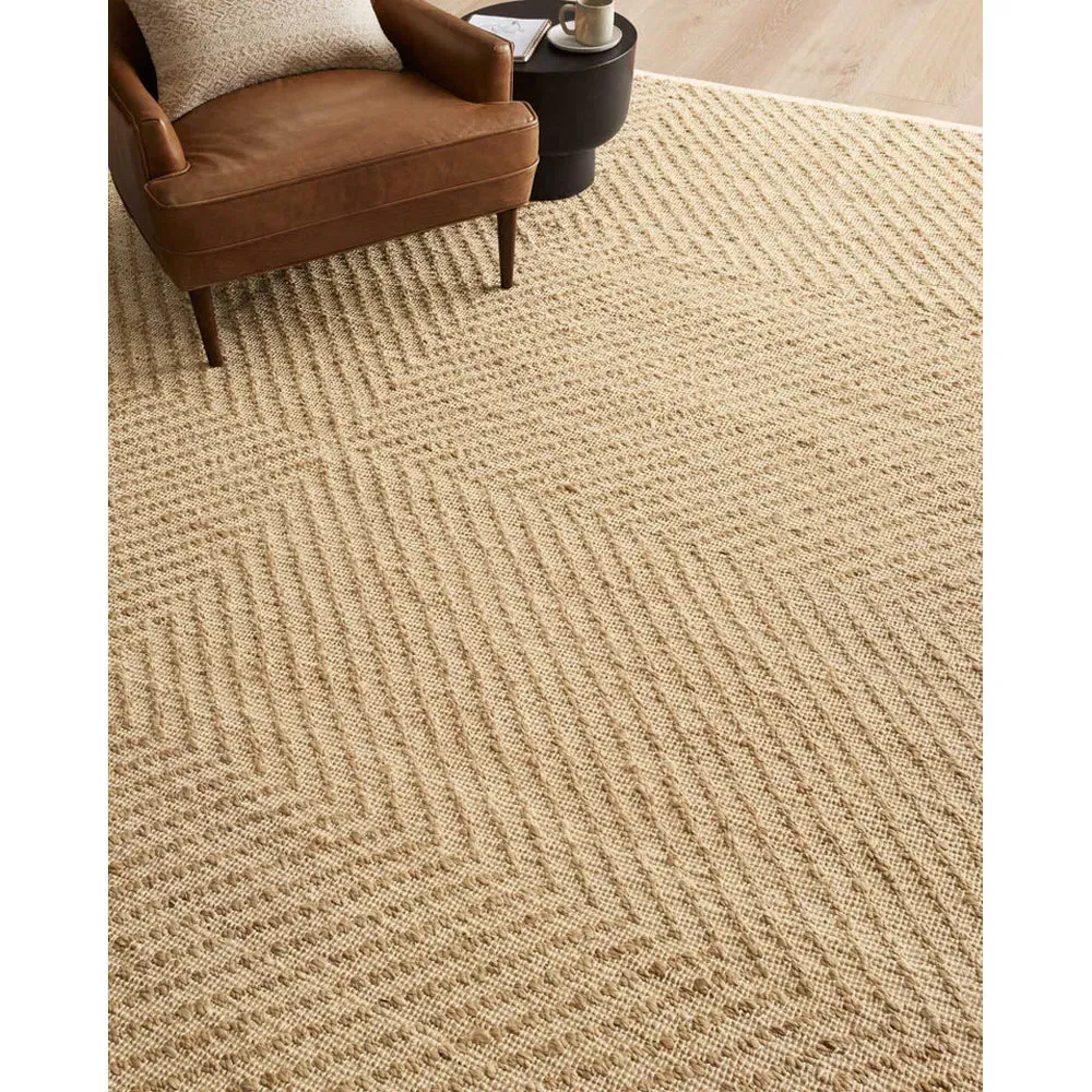 Jorren Diamond Patterned Jute Rug - Natural