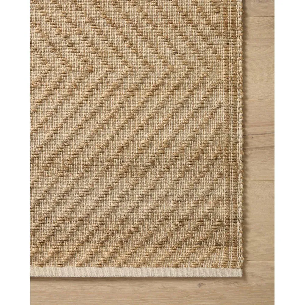 Jorren Diamond Patterned Jute Rug - Natural