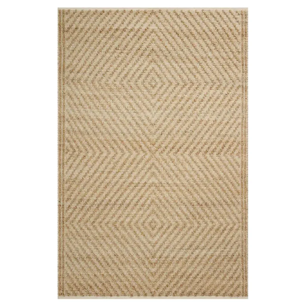 Jorren Diamond Patterned Jute Rug - Natural