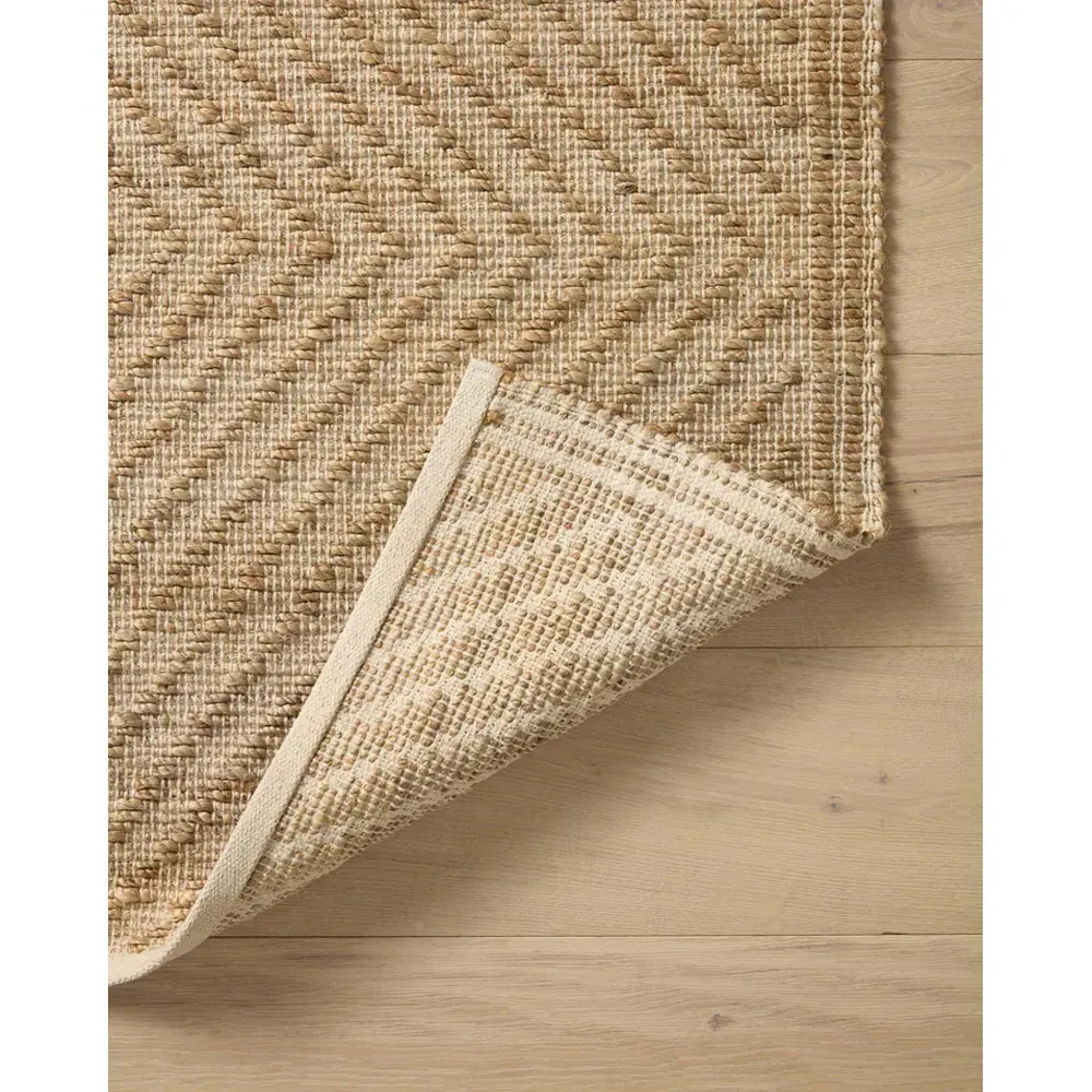 Jorren Diamond Patterned Jute Rug Sample - Natural