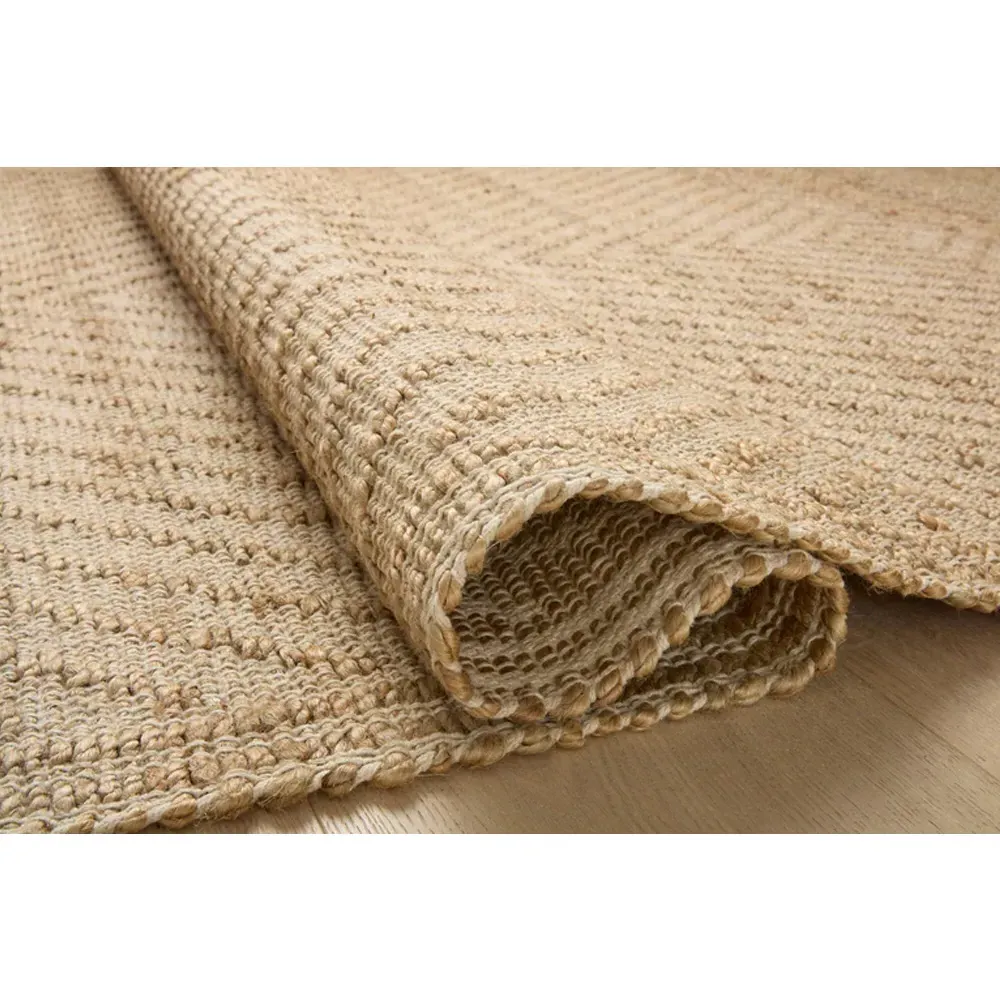 Jorren Diamond Patterned Jute Rug Sample - Natural