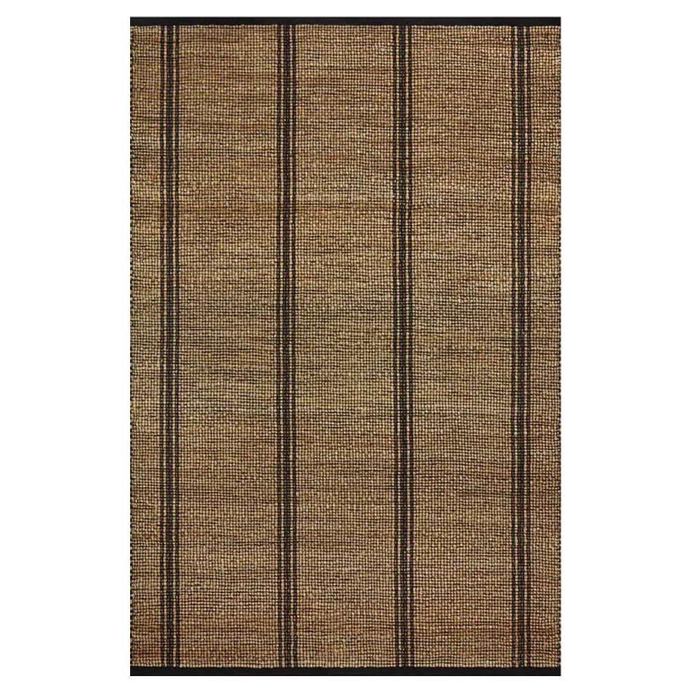 Jorren Striped Jute Rug 5'x7' - Black