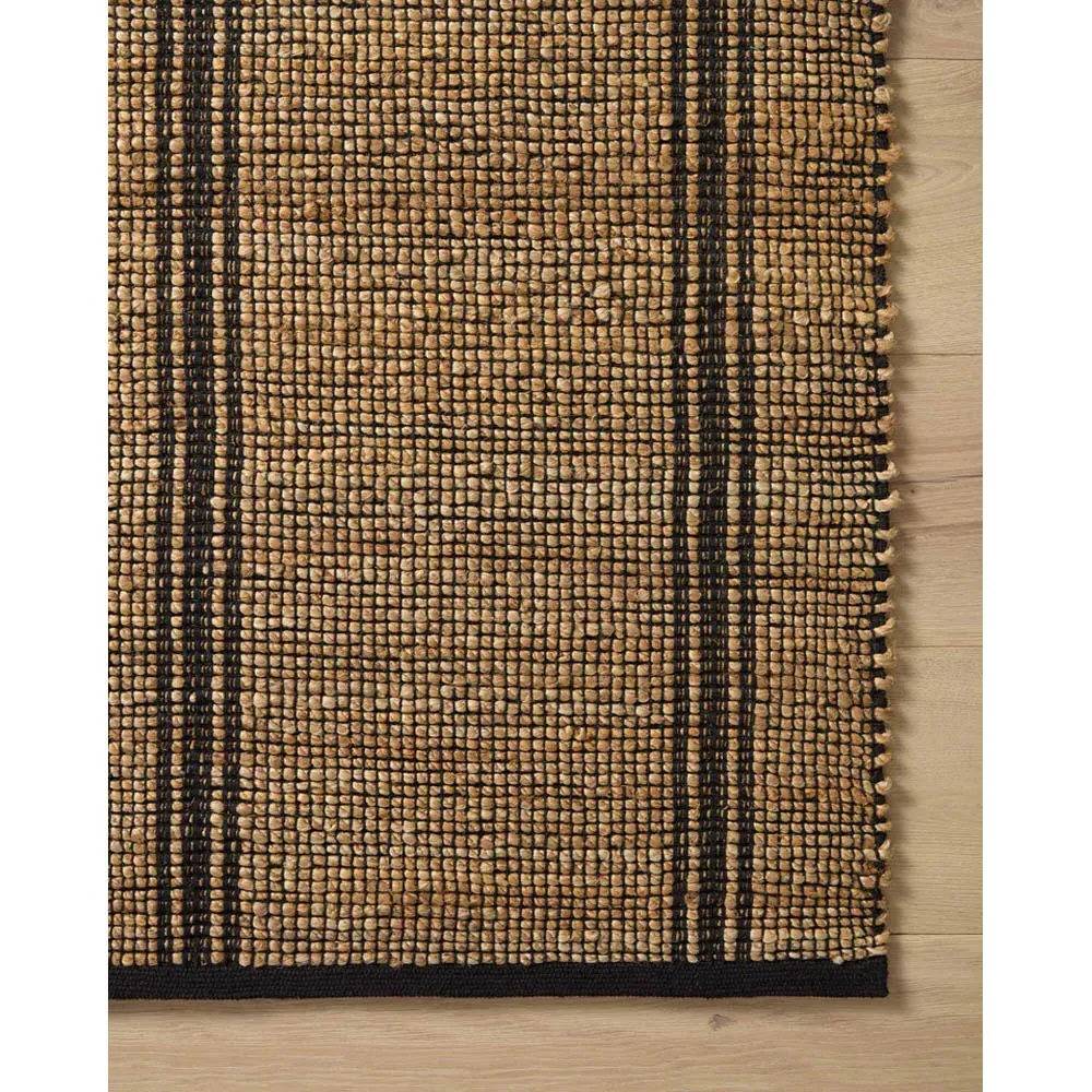 Jorren Striped Jute Rug - Black