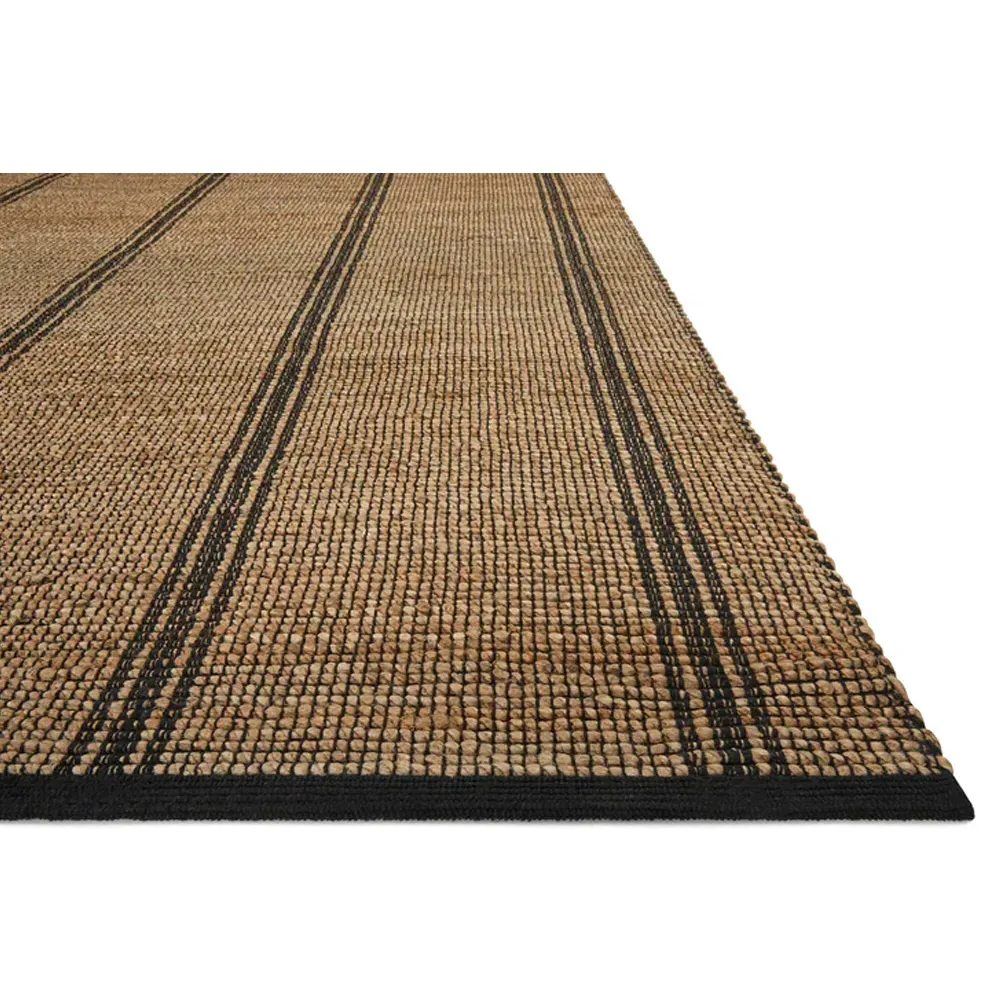 Jorren Striped Jute Rug - Black