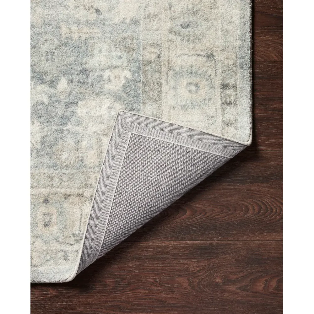 Jorvik Medallion Patterned Rug - Blue, Polyester