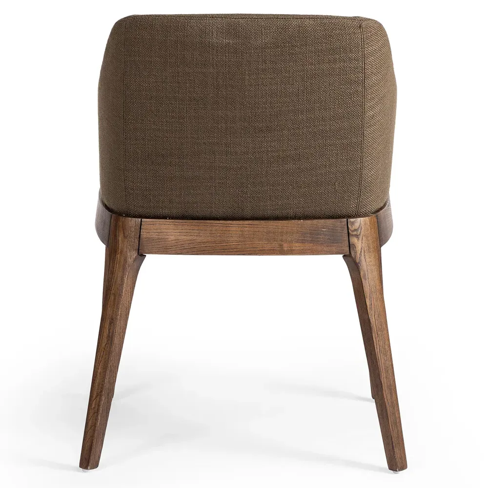 Jose Mid Century Dining Arm Chair - Brown, Ash Wood