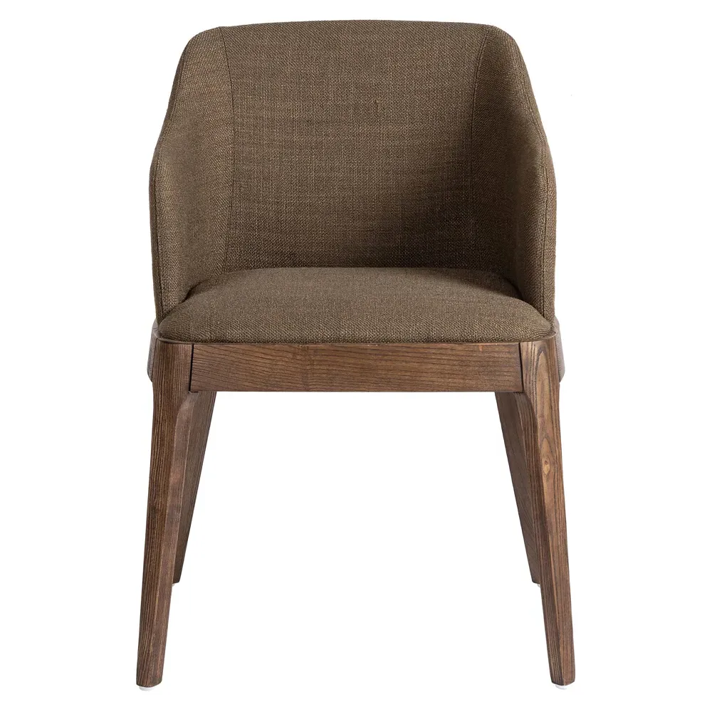 Jose Mid Century Dining Arm Chair - Brown, Ash Wood image
