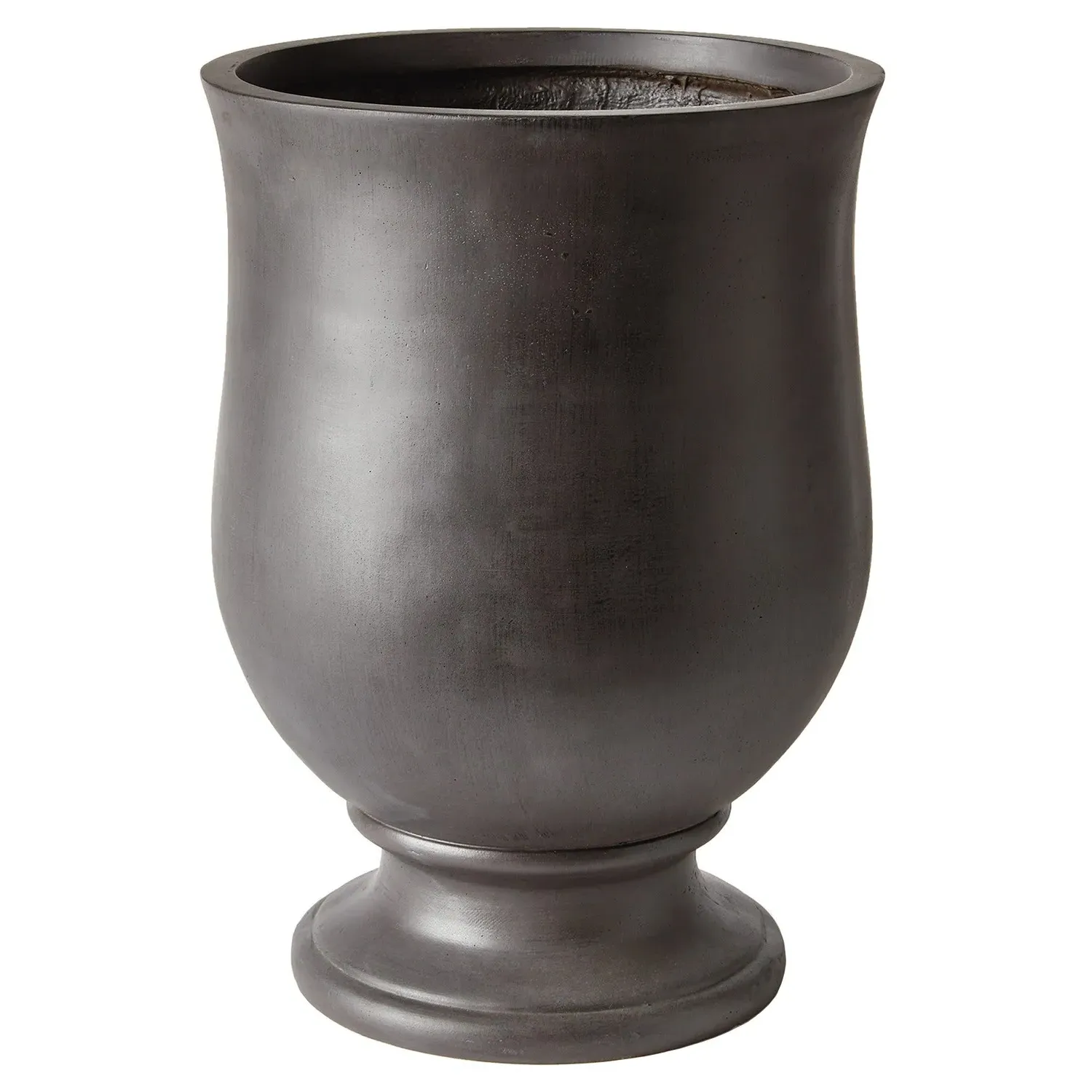 Joselle Round Footed Outdoor Planter - Black, Concrete