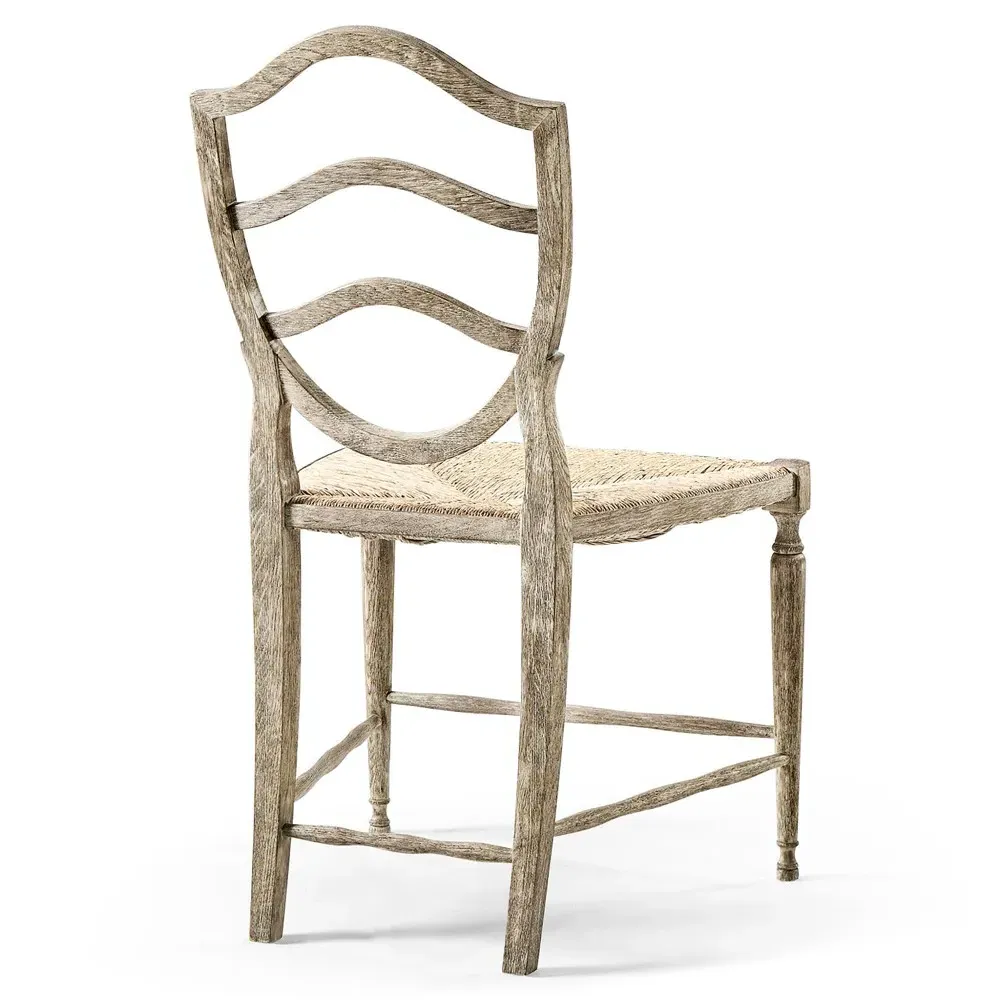 Joseph Woven Rush Dining Side Chair - Grey, Oak