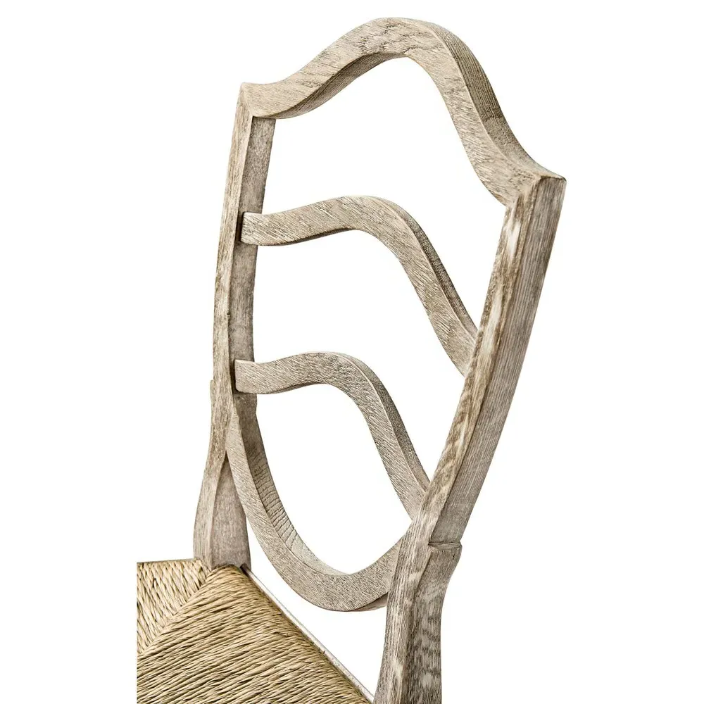 Joseph Woven Rush Dining Side Chair - Grey, Oak