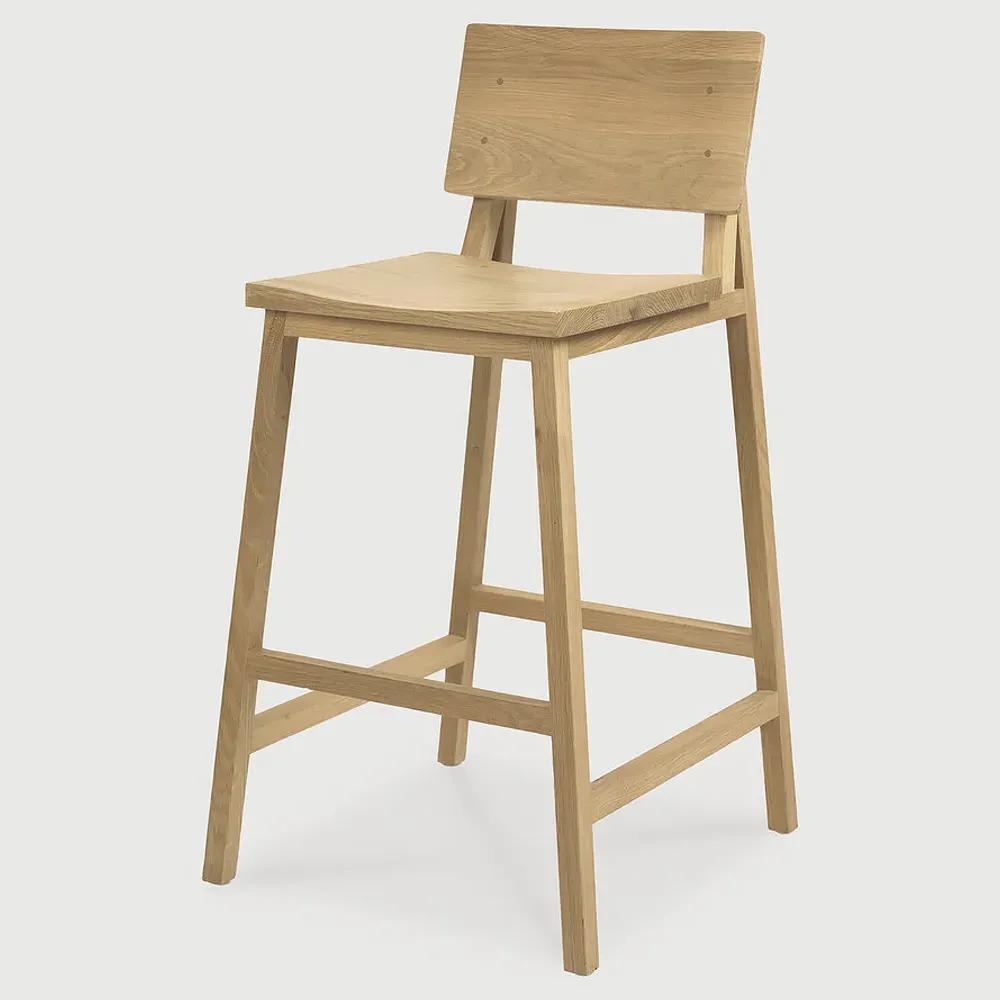 Josie Counter Stool - Brown, Oak