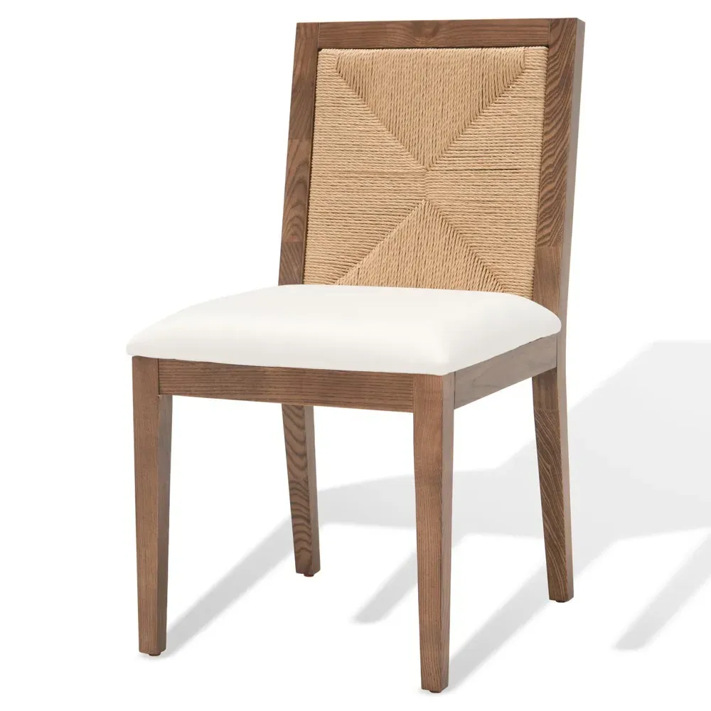 Josie Dining Chair Set of 2 - White, Oak