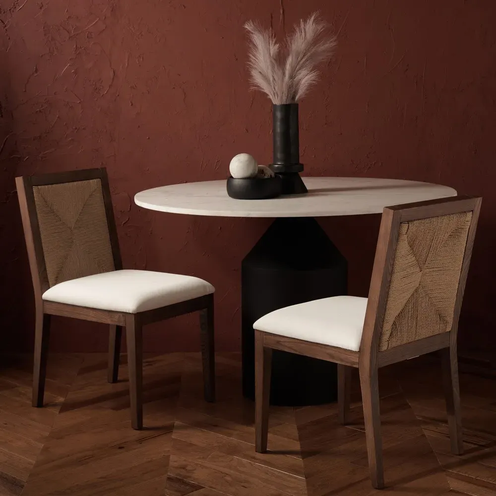 Josie Dining Chair Set of 2 - White, Oak