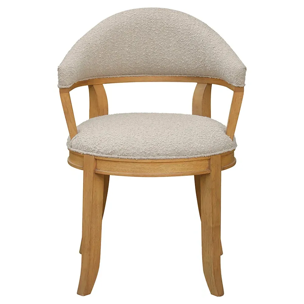 Josie Dining Chair - Taupe, Natural Wood image