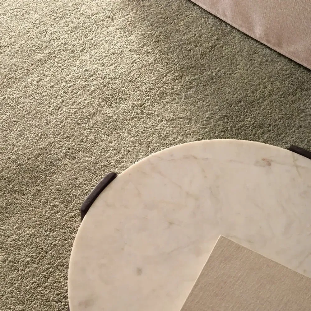 Jovana Hand Knotted Shag Rug Sample - Olive, Wool