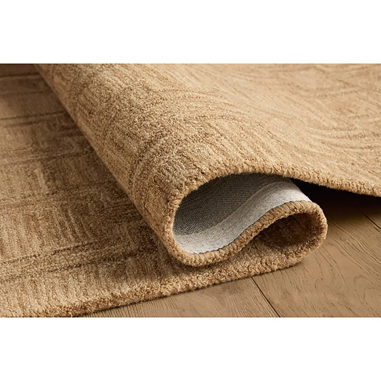 Jovie Textured Solid Rug - Brown, Wool