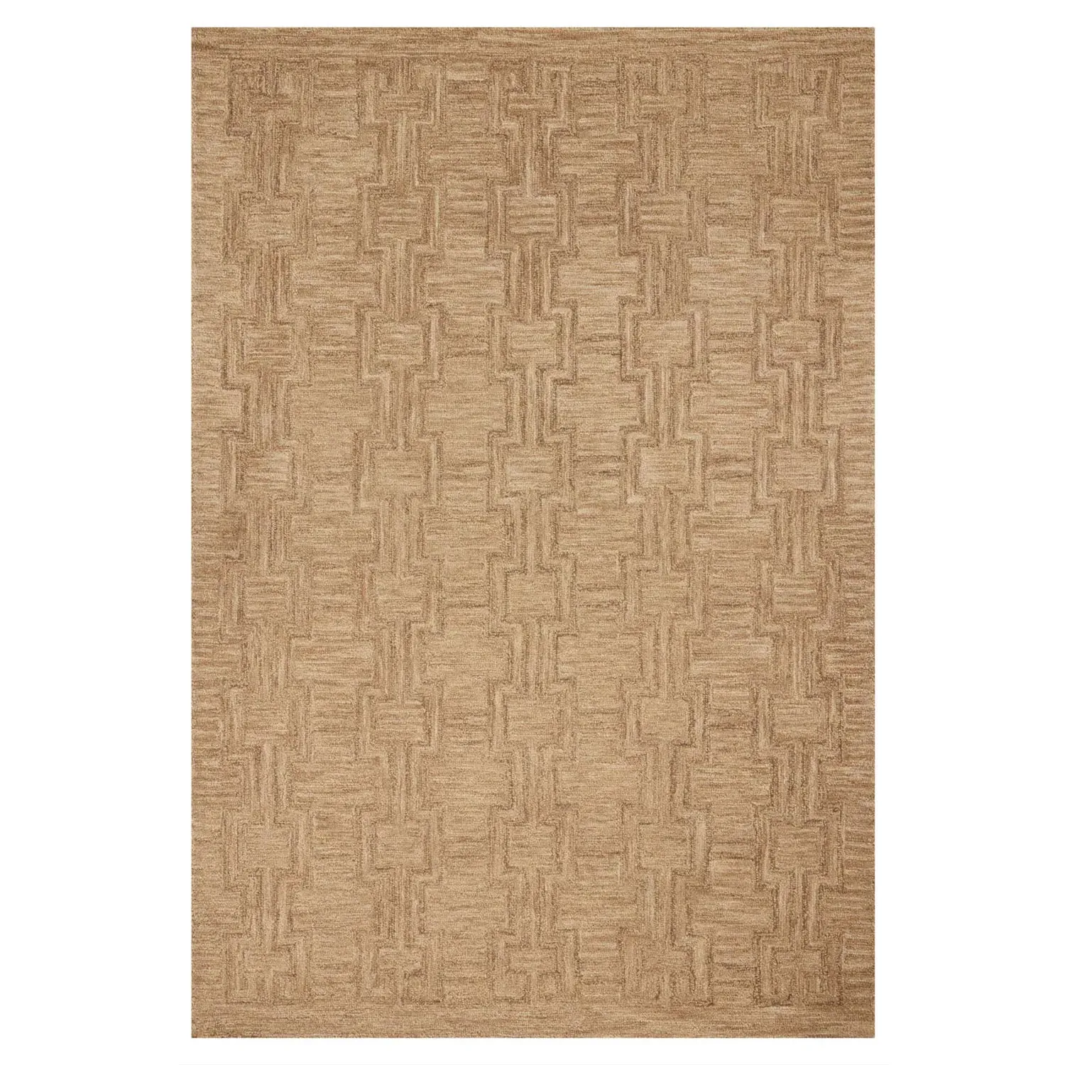 Jovie Textured Solid Rug Sample - Brown, Wool image