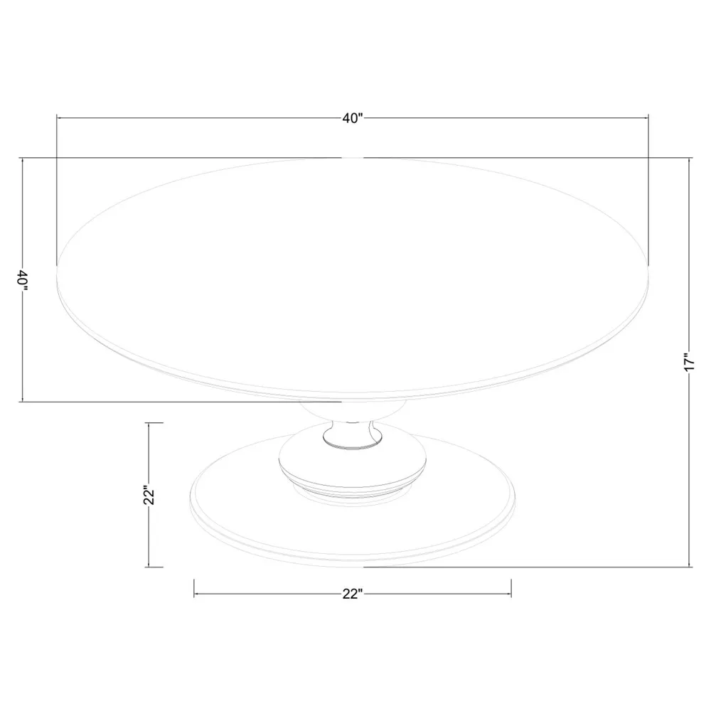 Jovita Round Coffee Table - Brown, Oak