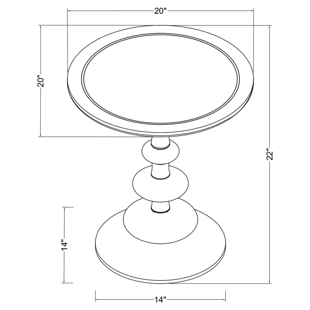 Jovita Round Pedestal Side Table - Brown, Oak