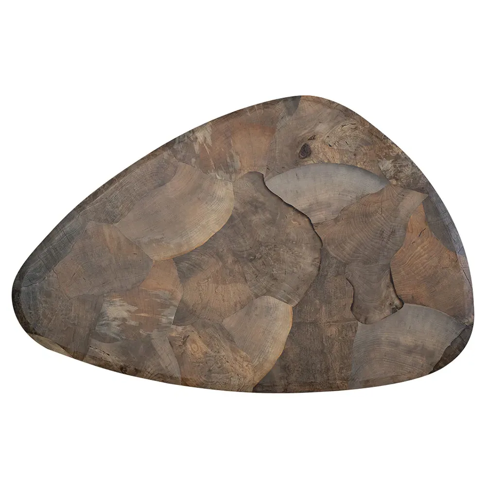 Judd Large Triangular Coffee Table - Grey, Ash Wood