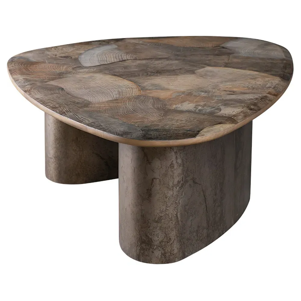 Judd Large Triangular Coffee Table - Grey, Ash Wood