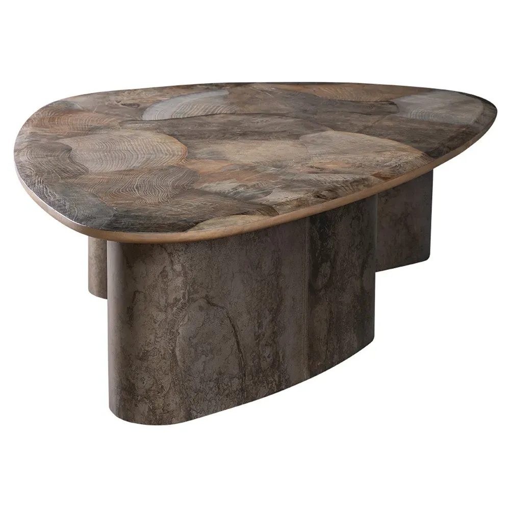 Judd Large Triangular Coffee Table - Grey, Ash Wood