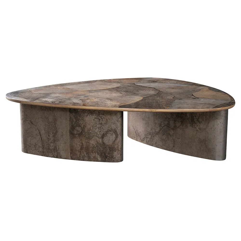 Judd Large Triangular Coffee Table - Grey, Ash Wood