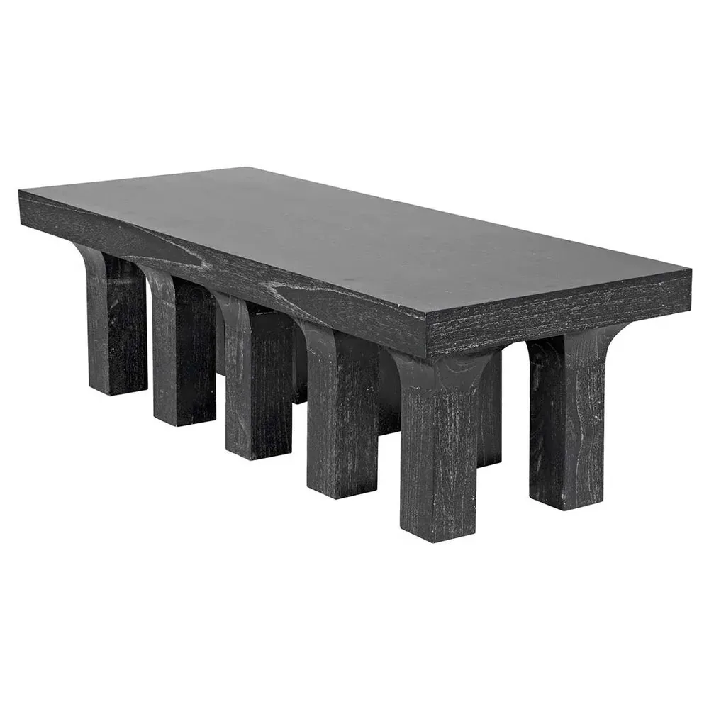 Judd Rectangular Coffee Table - Black, Mahogany