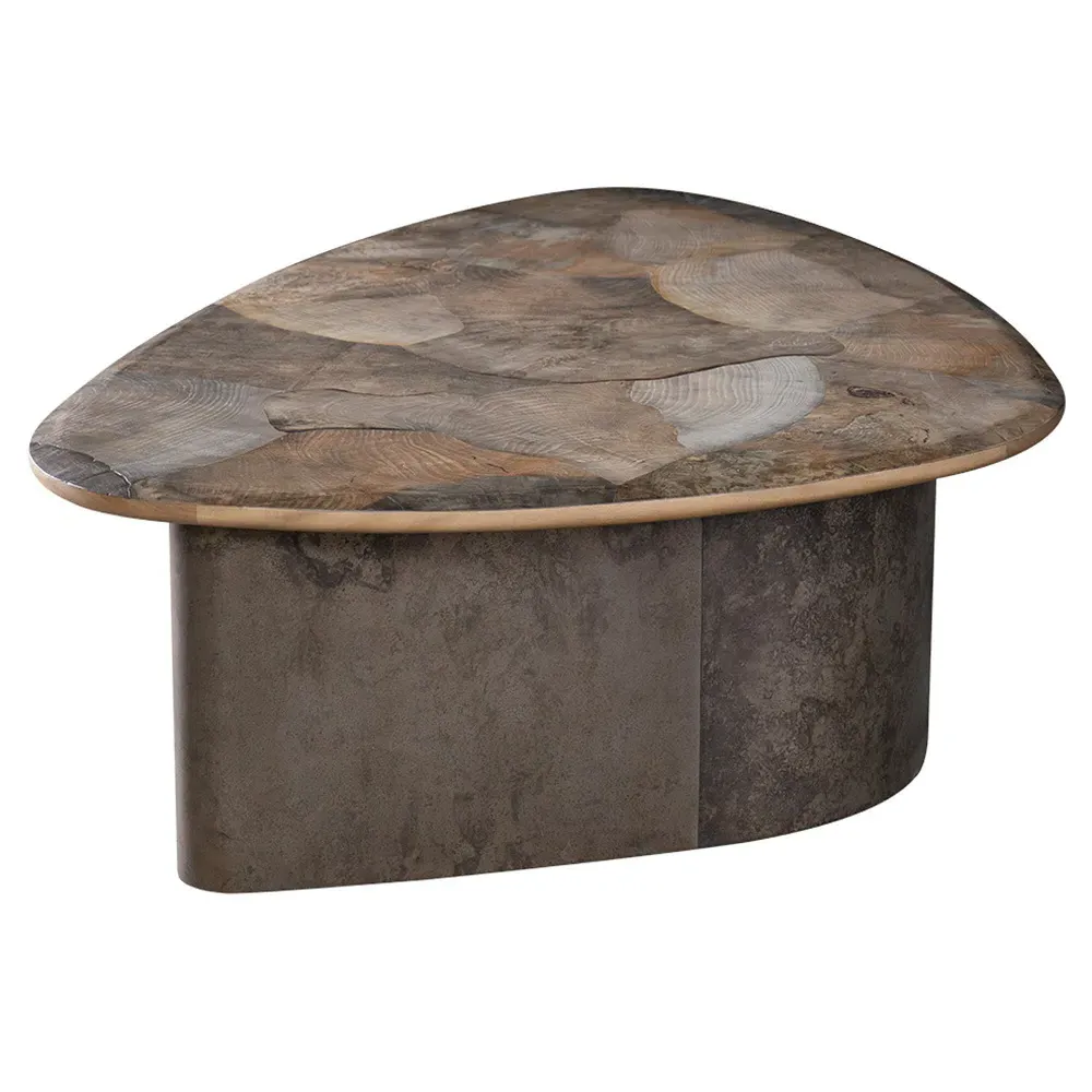 Judd Small Triangular Coffee Table - Grey, Ash Wood