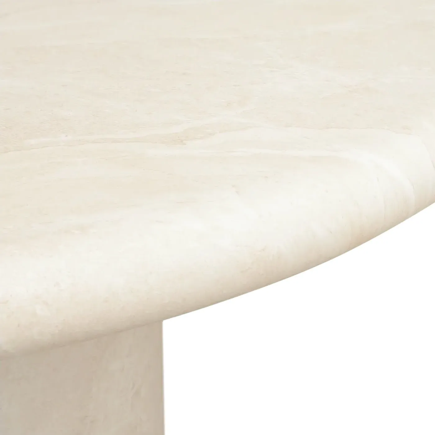 Jude Round Outdoor Coffee Table - Beige, Concrete