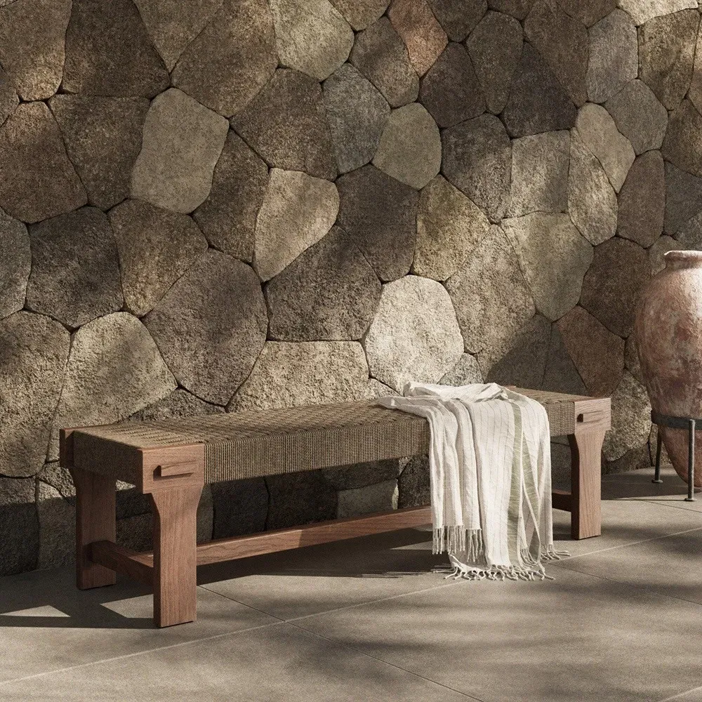 Judy Outdoor Dining Bench - Brown, Teak