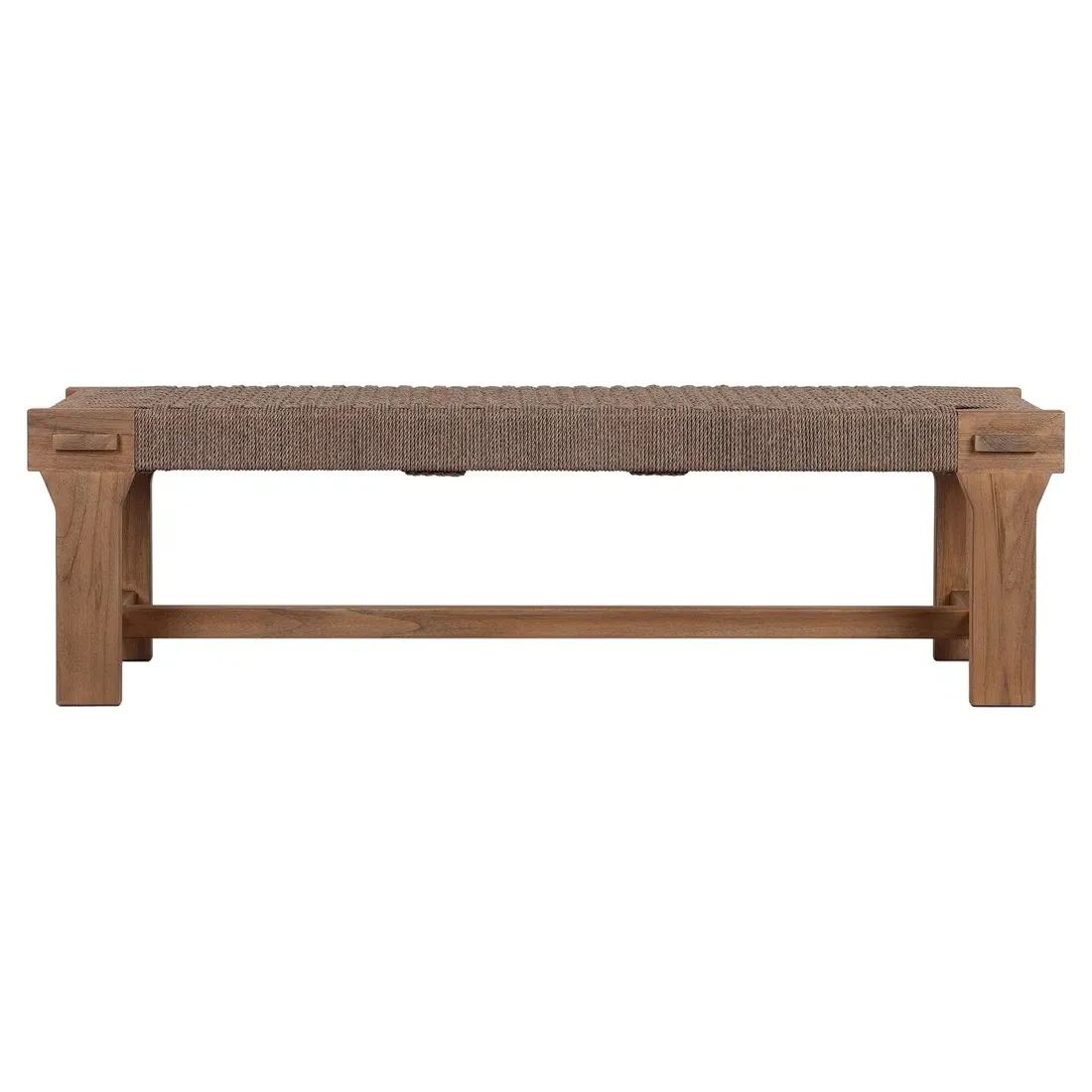 Judy Outdoor Dining Bench - Brown, Teak image