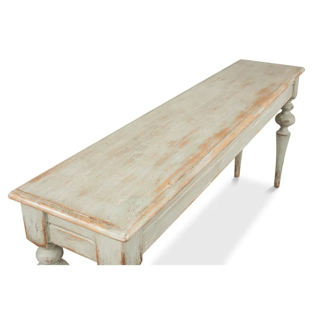 Judy Rectangular Console Table - Sage Green, Pine Wood