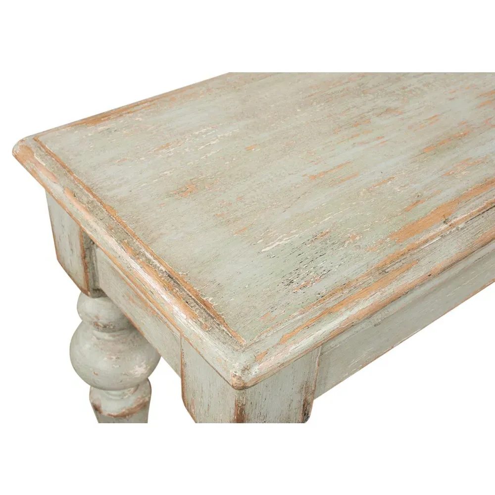 Judy Rectangular Console Table - Sage Green, Pine Wood