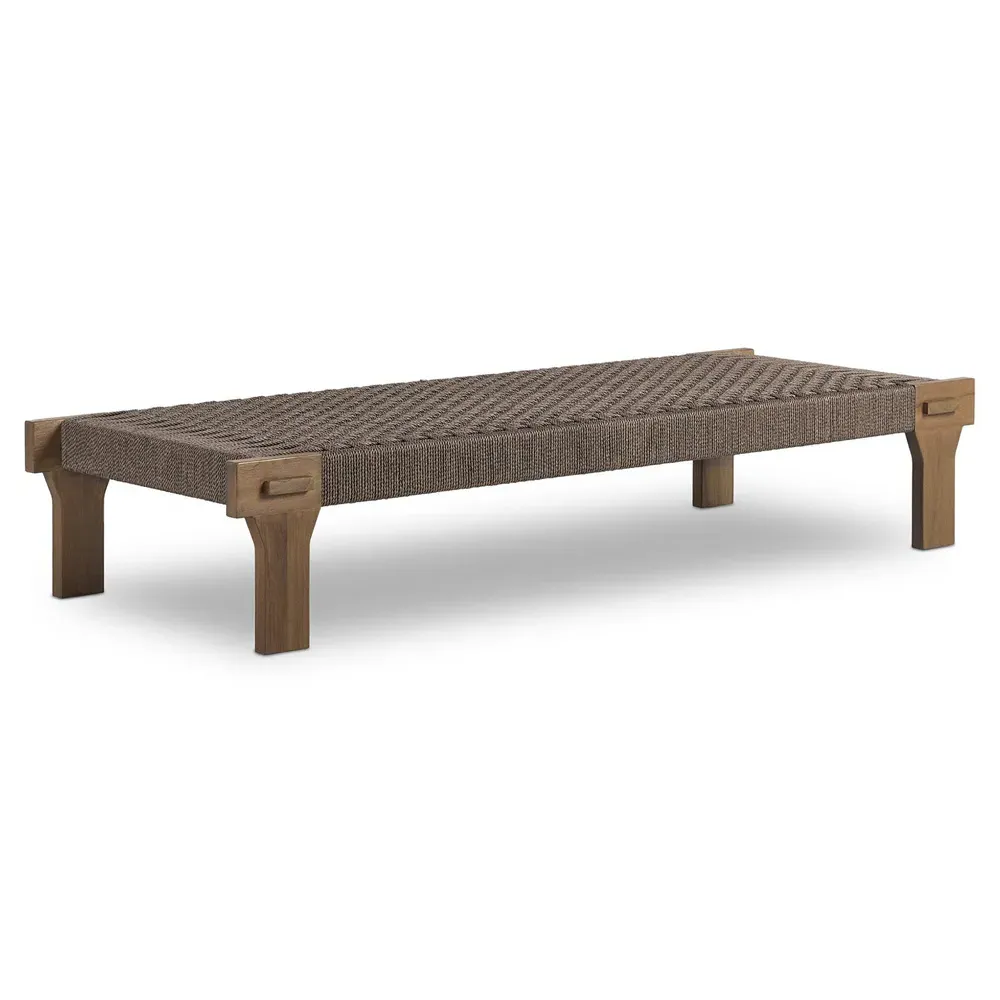 Judy Rectangular Outdoor Coffee Table - Brown, Teak
