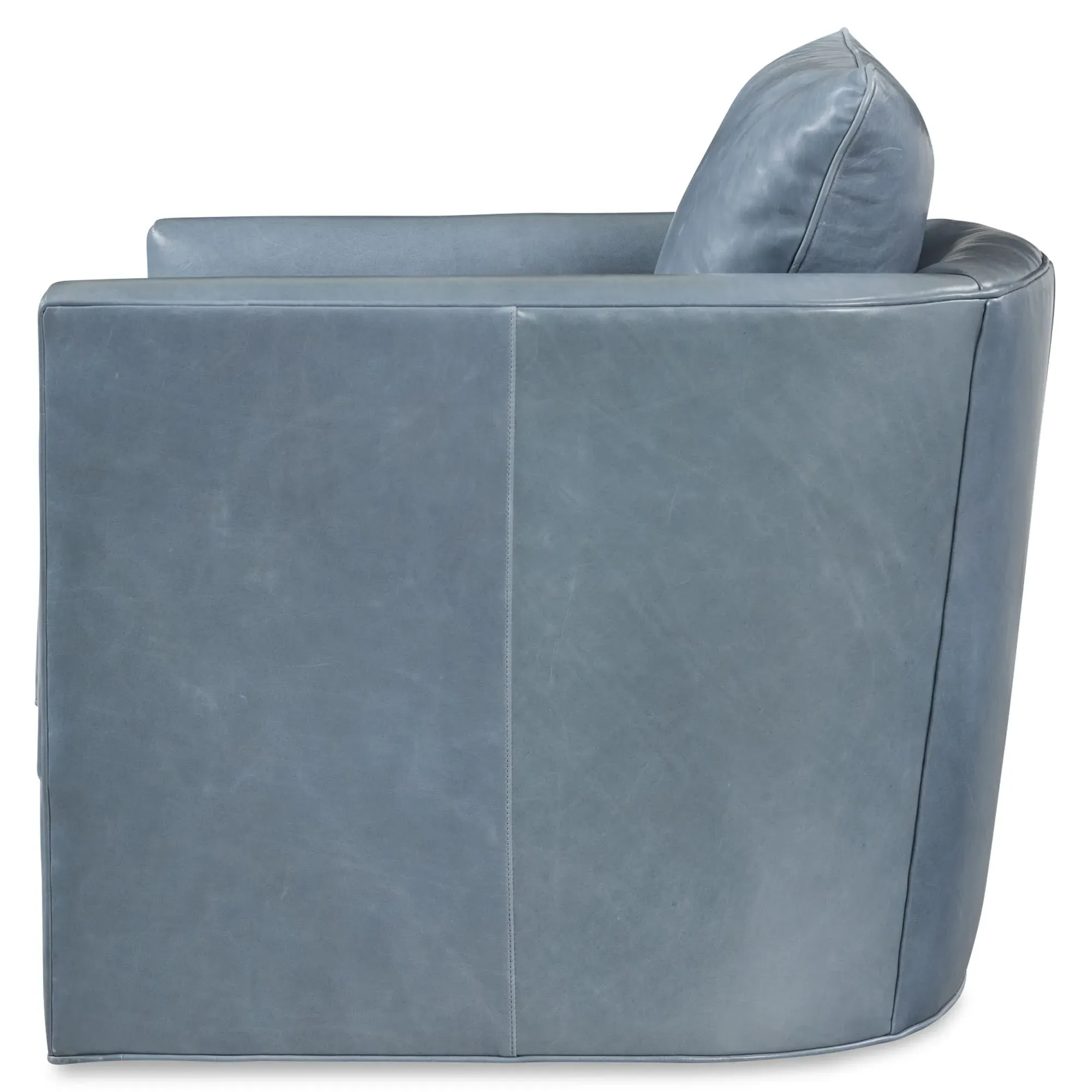 Judy Swivel Chair - Denim Blue, Leather